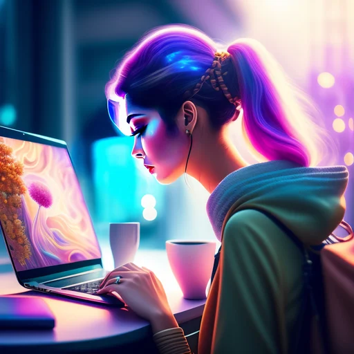 image of girl with laptop